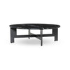 Marble Black Round Coffee Table With Iron | shipping 8/24/2025