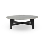 Marble Polished White Marble Round Coffee Table With Iron | ready to ship!