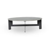 Marble Polished White Marble Round Coffee Table With Iron | ready to ship!