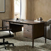 Markia Aged Oak Executive Desk | shipping 6/27/2025