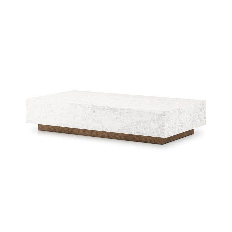 Masera White Carrara Marble Marble Coffee Table | ready to ship!
