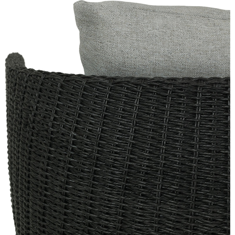 Maven Faux Black Outdoor Swivel Chair | ready to ship!