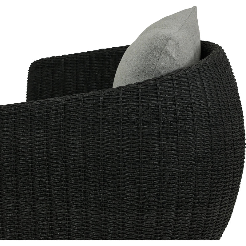 Maven Faux Black Outdoor Swivel Chair | ready to ship!