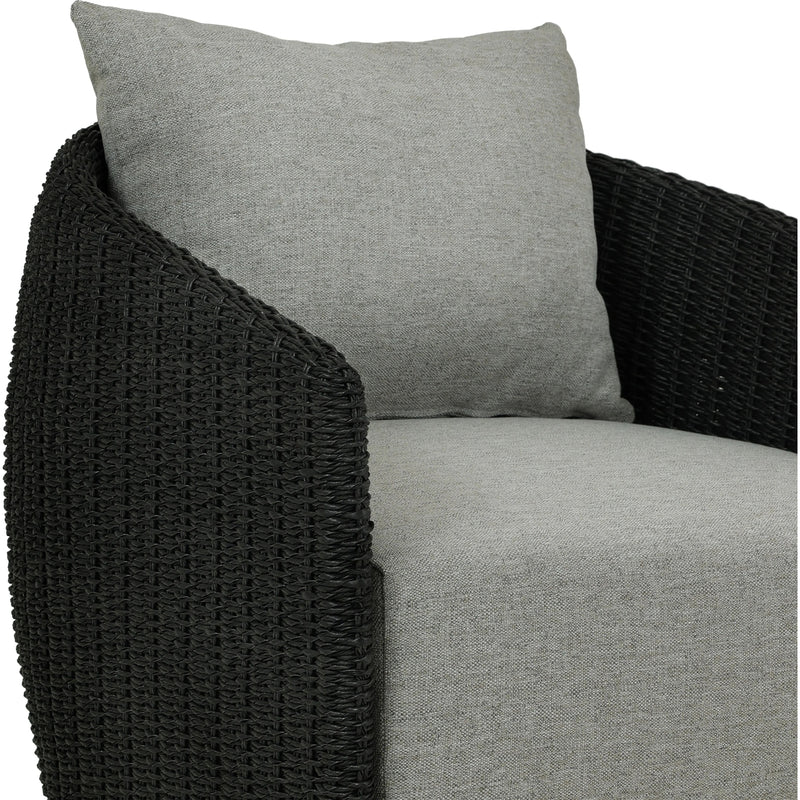 Maven Faux Black Outdoor Swivel Chair | ready to ship!