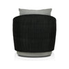 Maven Faux Black Outdoor Swivel Chair | ready to ship!