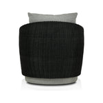 Maven Faux Black Outdoor Swivel Chair | ready to ship!