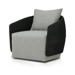 Maven Faux Black Outdoor Swivel Chair | ready to ship!