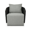 Maven Faux Black Outdoor Swivel Chair | ready to ship!