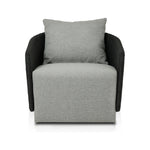Maven Faux Black Outdoor Swivel Chair | ready to ship!