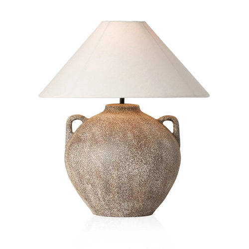 Mays Vintage Brown Ceramic Table Lamp | shipping 6/3/2025