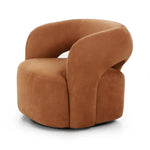 Mazie Nubuck Cognac Swivel Chair | ready to ship!