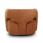 Mazie Nubuck Cognac Swivel Chair | ready to ship!