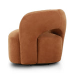 Mazie Nubuck Cognac Swivel Chair | ready to ship!