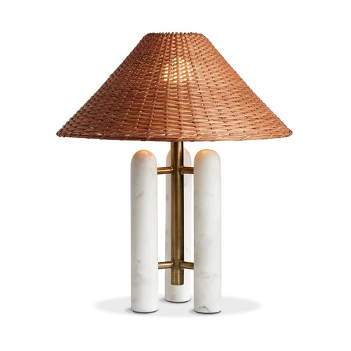 Medici Charcoal / White Marble Table Lamp | ready to ship!