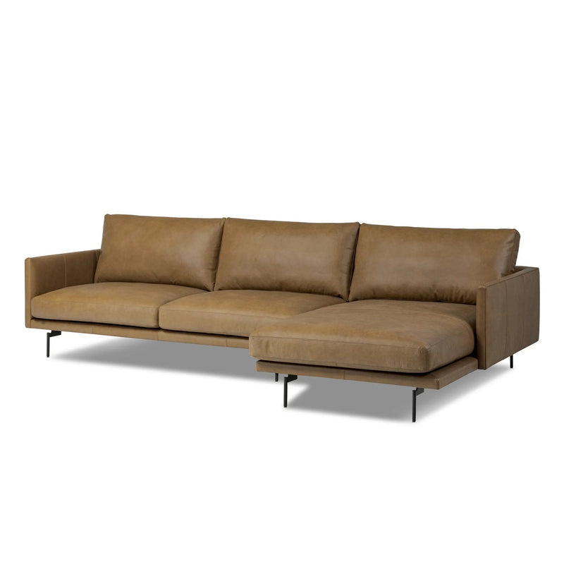 Melle Lipari Camel 2-Piece Sectional