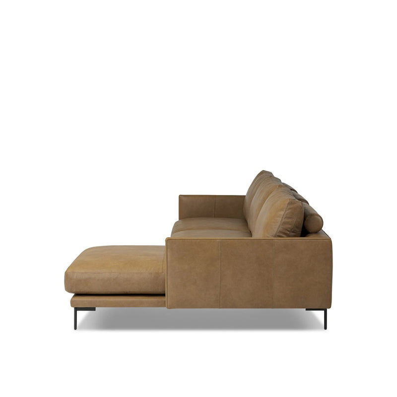 Melle Lipari Camel 2-Piece Sectional