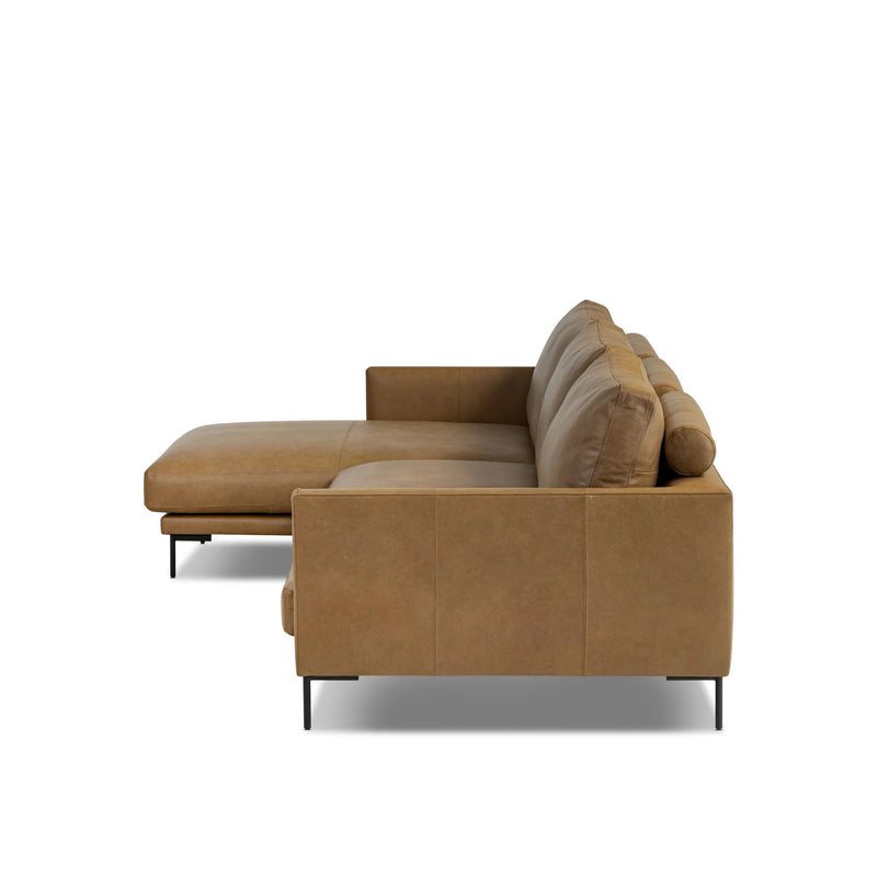 Melle Lipari Camel 2-Piece Sectional