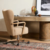 Melrose Sheepskin Camel Desk Chair | shipping 8/6/2025