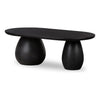 Merla Black Wash Ash Wood Coffee Table | ready to ship!