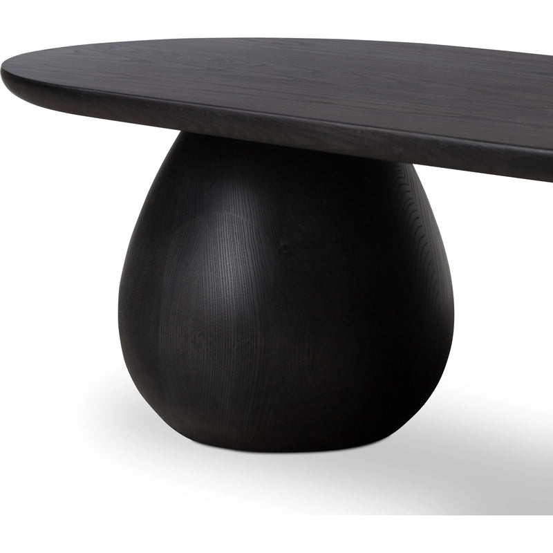 Merla Black Wash Ash Wood Coffee Table | ready to ship!