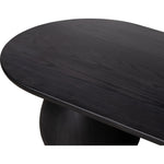 Merla Black Wash Ash Wood Coffee Table | ready to ship!