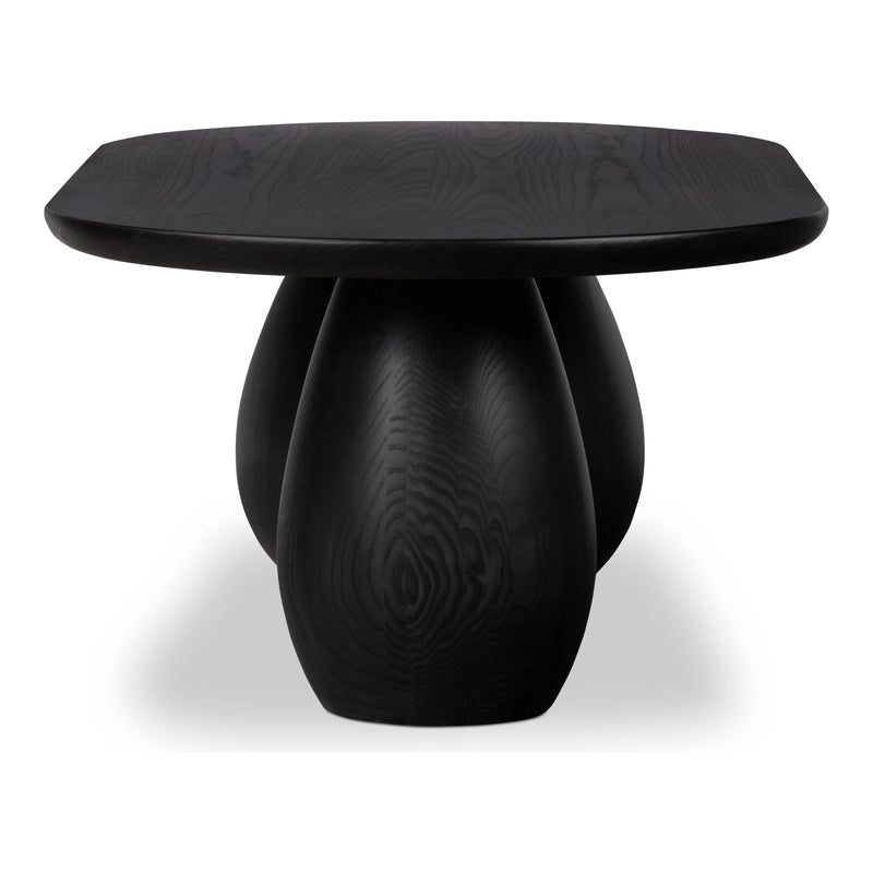 Merla Black Wash Ash Wood Coffee Table | ready to ship!