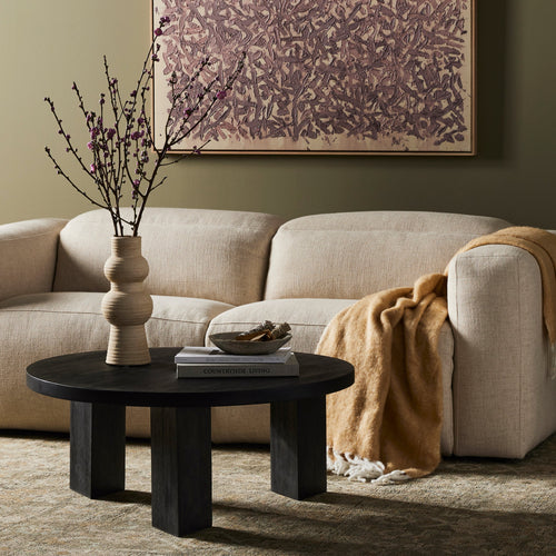 Mesa Ebony Parawood Round Coffee Table | ready to ship!