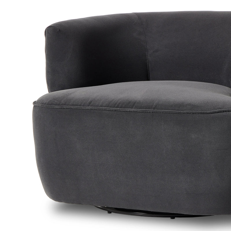 Mila Swivel Chair - Henry Charcoal | shipping 8/17/2025