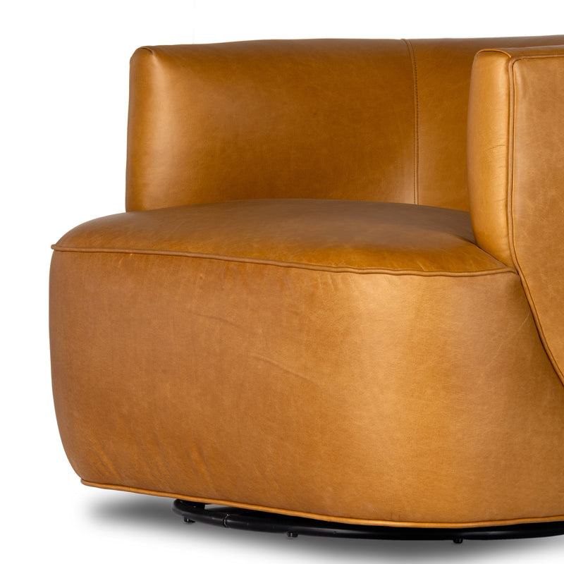 Mila Swivel Chair - Osorno Camel | shipping 6/9/2025