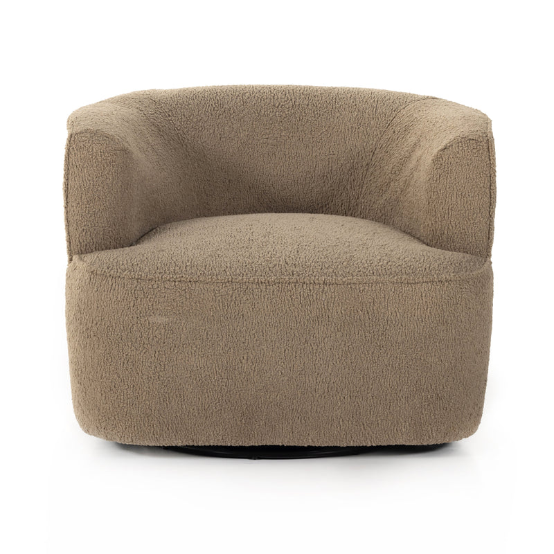 Mila Swivel Chair - Sheepskin Camel | ready to ship!