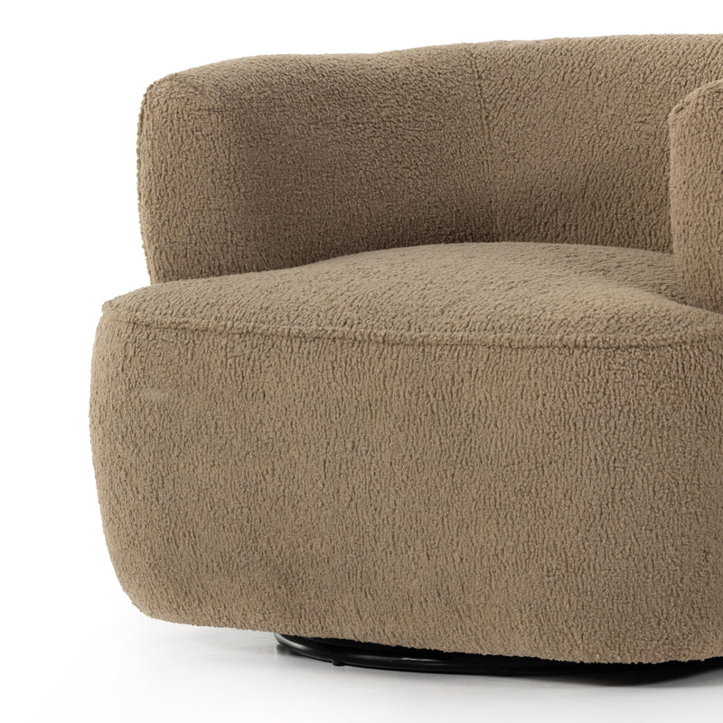Mila Swivel Chair - Sheepskin Camel | ready to ship!
