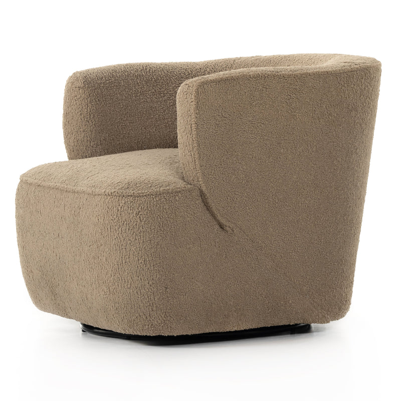 Mila Swivel Chair - Sheepskin Camel | ready to ship!