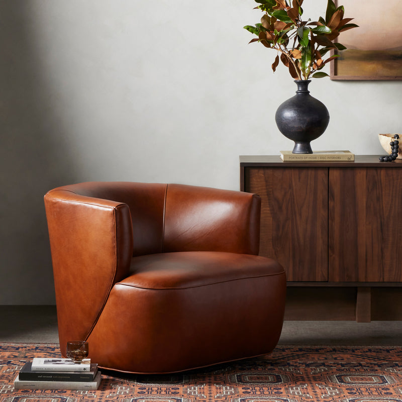 Mila Swivel Chair - Riviera Cognac | ready to ship!
