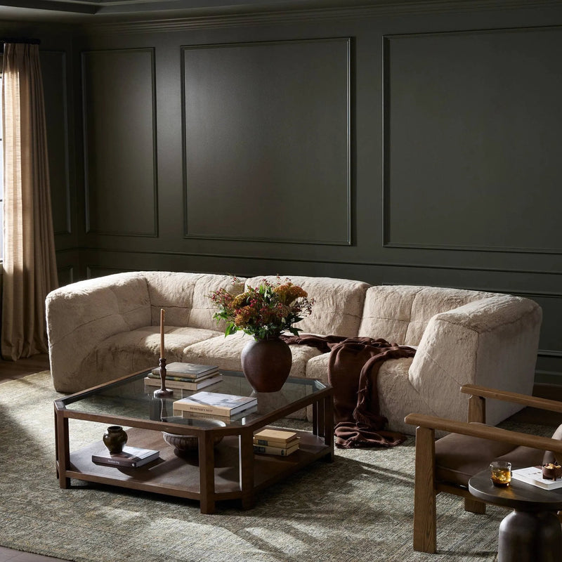 Miles Boden Pewter 3Pc Sectional Sofa | shipping 11/05/2025