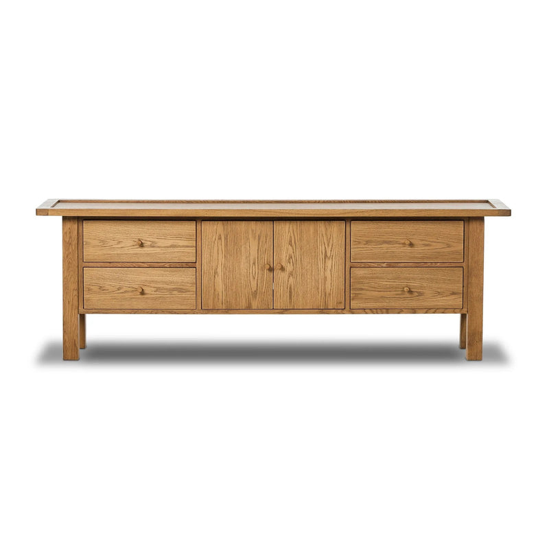 Millbrook Natural Light Oak Media Console | ready to ship!
