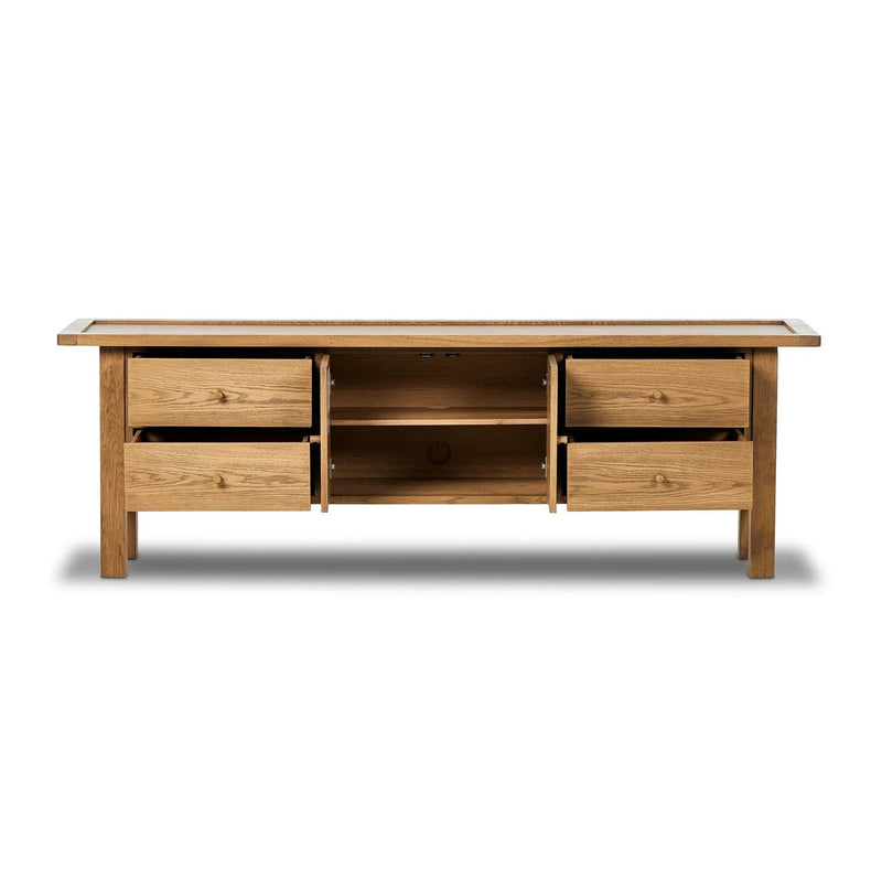 Millbrook Natural Light Oak Media Console | ready to ship!