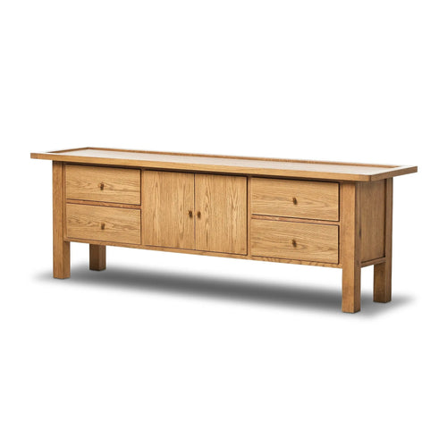 Millbrook Natural Light Oak Media Console | ready to ship!