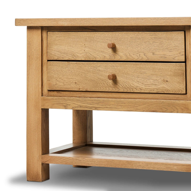 Millbrook Natural Light Oak Veneer Nightstand | ready to ship!