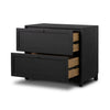 Millie Drifted Matte Black Nightstand | ready to ship!