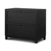Millie Drifted Matte Black Nightstand | ready to ship!