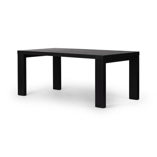 Millie Drifted Matte Black Veneer Dining Table | ready to ship!