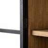 Millie Matte Black Panel & Glass Door Cabinet | ready to ship!