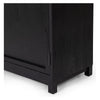 Millie Matte Black Panel & Glass Door Cabinet | ready to ship!