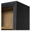 Millie Matte Black Panel & Glass Door Cabinet | ready to ship!