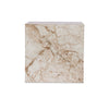 Modern Desert Taupe Marble Plinth End Table | shipping 6/23/2025