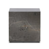 Modern Grey Italian Marble Marble Plinth End Table | ready to ship!