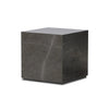 Modern Grey Italian Marble Marble Plinth End Table | ready to ship!