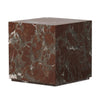 Modern Smoke and Russet Marble Marble Plinth End Table | ready to ship!