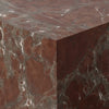 Modern Smoke and Russet Marble Marble Plinth End Table | ready to ship!