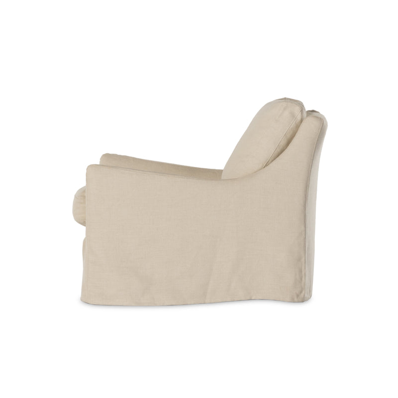 Monette Natural Slipcover Swivel Chair | ready to ship!
